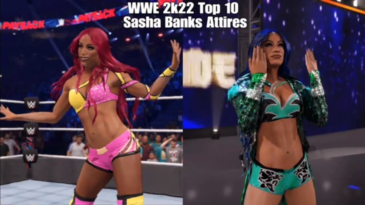 WWE 2k22 Top 10 Sasha Banks Attires