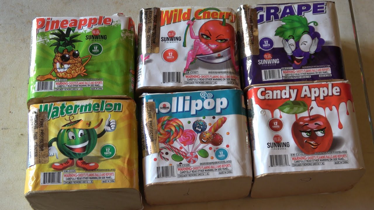 Pyro Candy Assortment by Sunwing fireworks - mini 12 shot cakes that are nice and cheap!