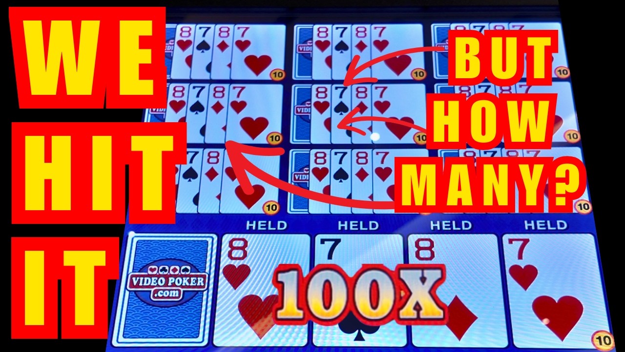 Turned $500 into $2500! 100x and 80x on Major Multipliers Jacks or Better - 10 Hands