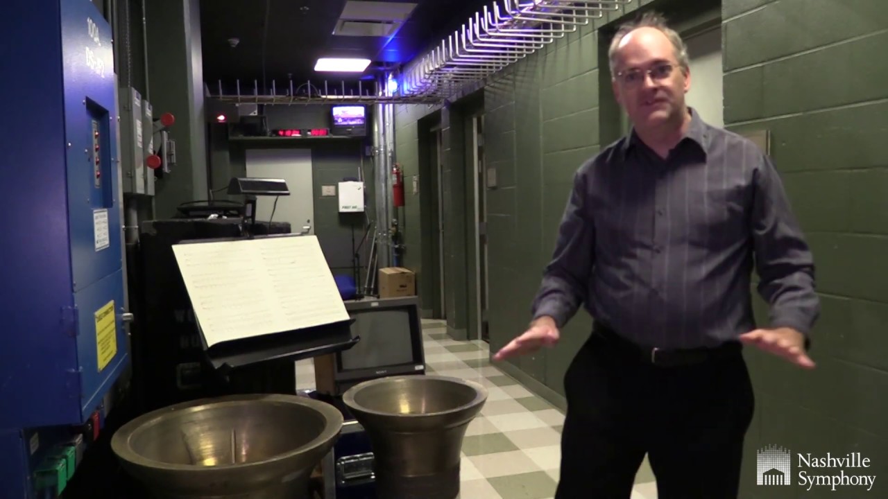 Rich Graber demonstrates bells for Symphonie Fantastique