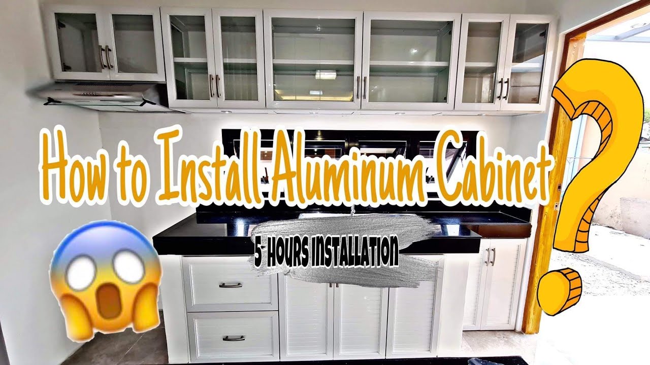 STEP BY STEP HOW TO INSTALL SMALL KITCHEN ALUMINUM CABINET |5 HOURS INSTALLATION😲