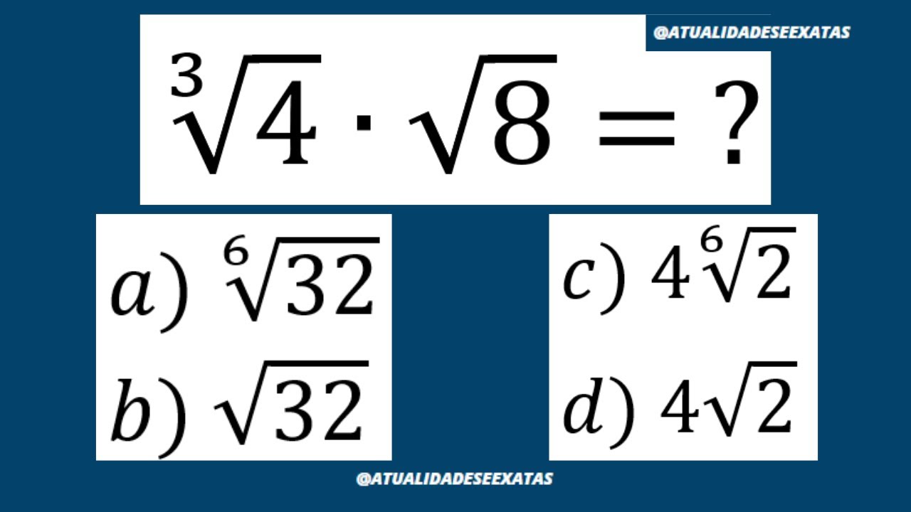 MULTIPLICAÇÃO DE RAÍZES - SABE RESOLVER?