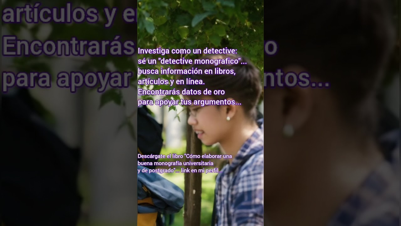 Tip monográfico: conviértete en un "detective monográfico" 💥👌💥