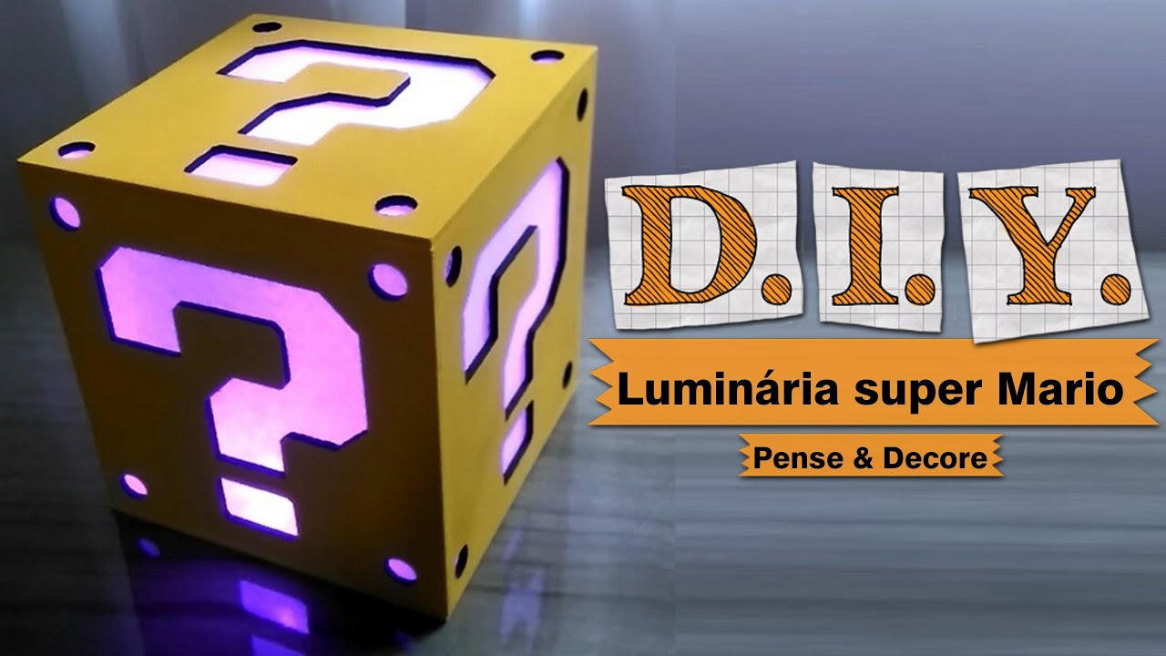 DIY - Luminária Super Mario block question