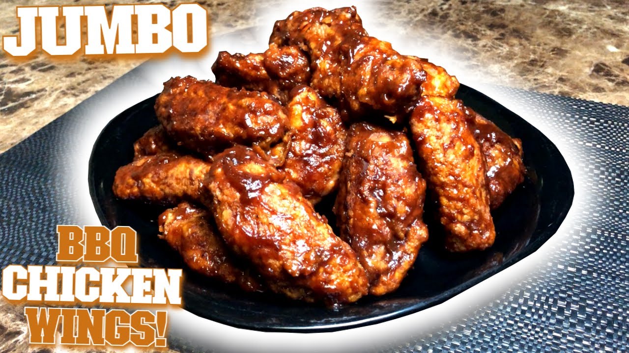 How To Make JUMBO BBQ CHICKEN WINGS! (EASY!)