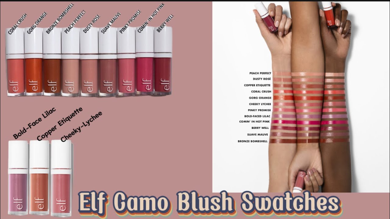 Swatching all of the elf camo blushes!