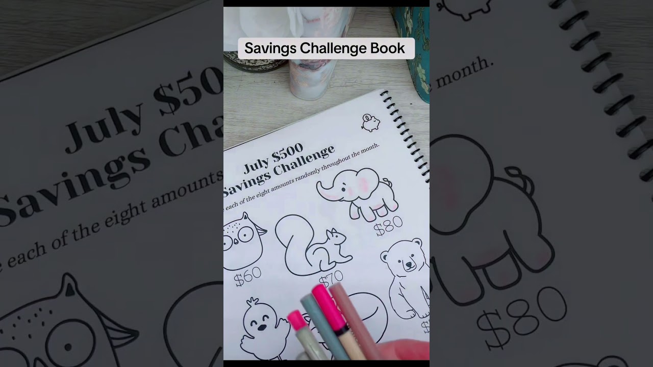 $100K Savings Challenge Book makes saving money fun and keeps you motivated. Designinglifeco.com