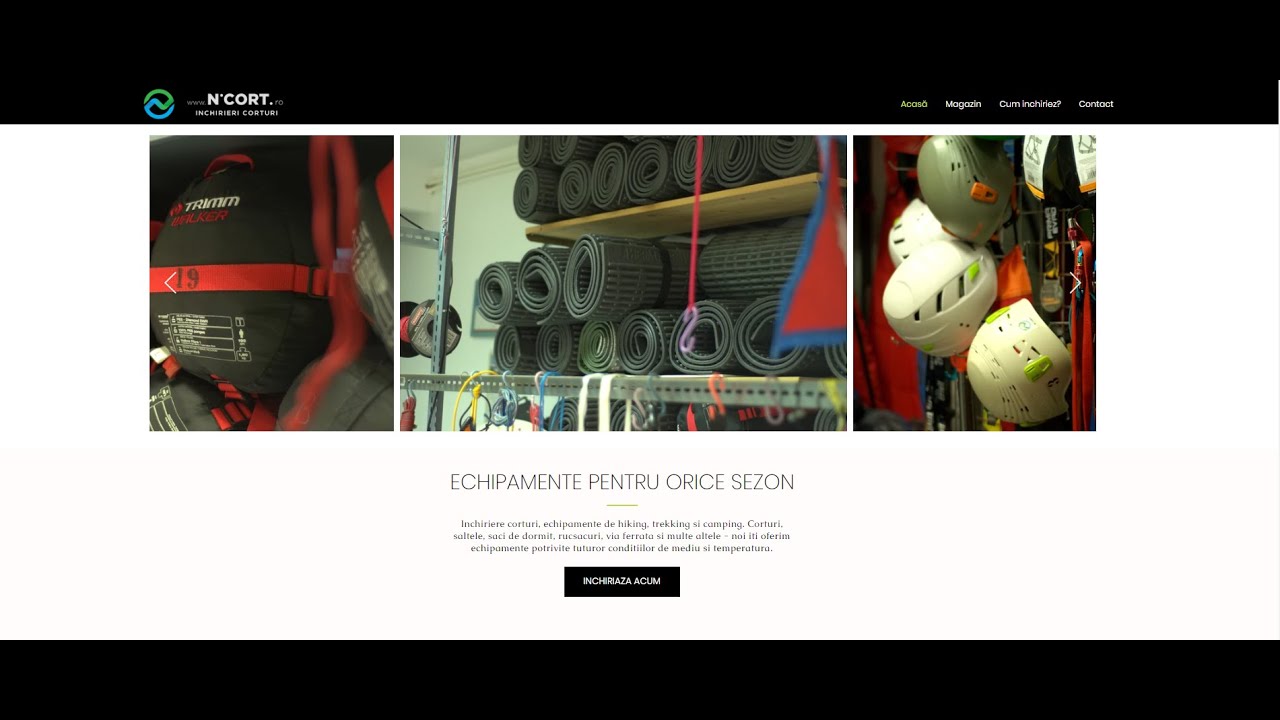 Tutorial rezervare echipamente nCort.ro / versiune DESKTOP