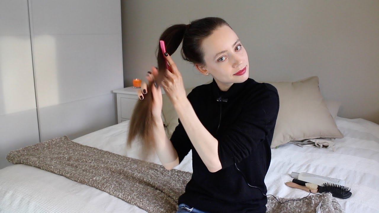 ASMR Hair Brushing & Oil Treatment | Whisper