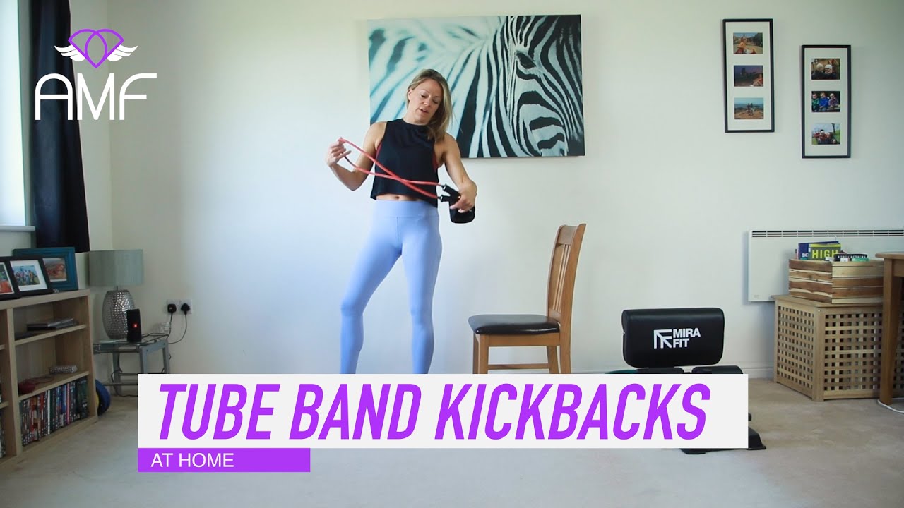 How to do a Glute Kickback at home - Tube Bands