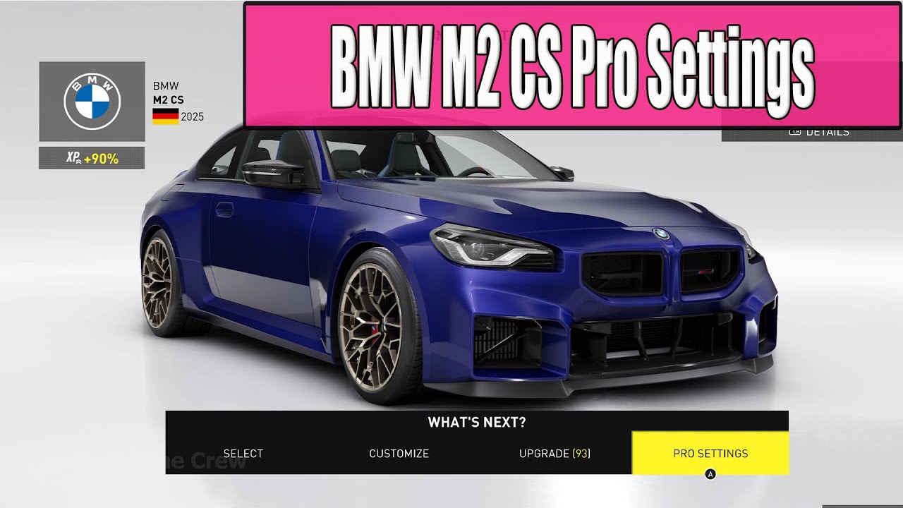 The Crew Motorfest 2025 BMW M2 CS Pro Settings