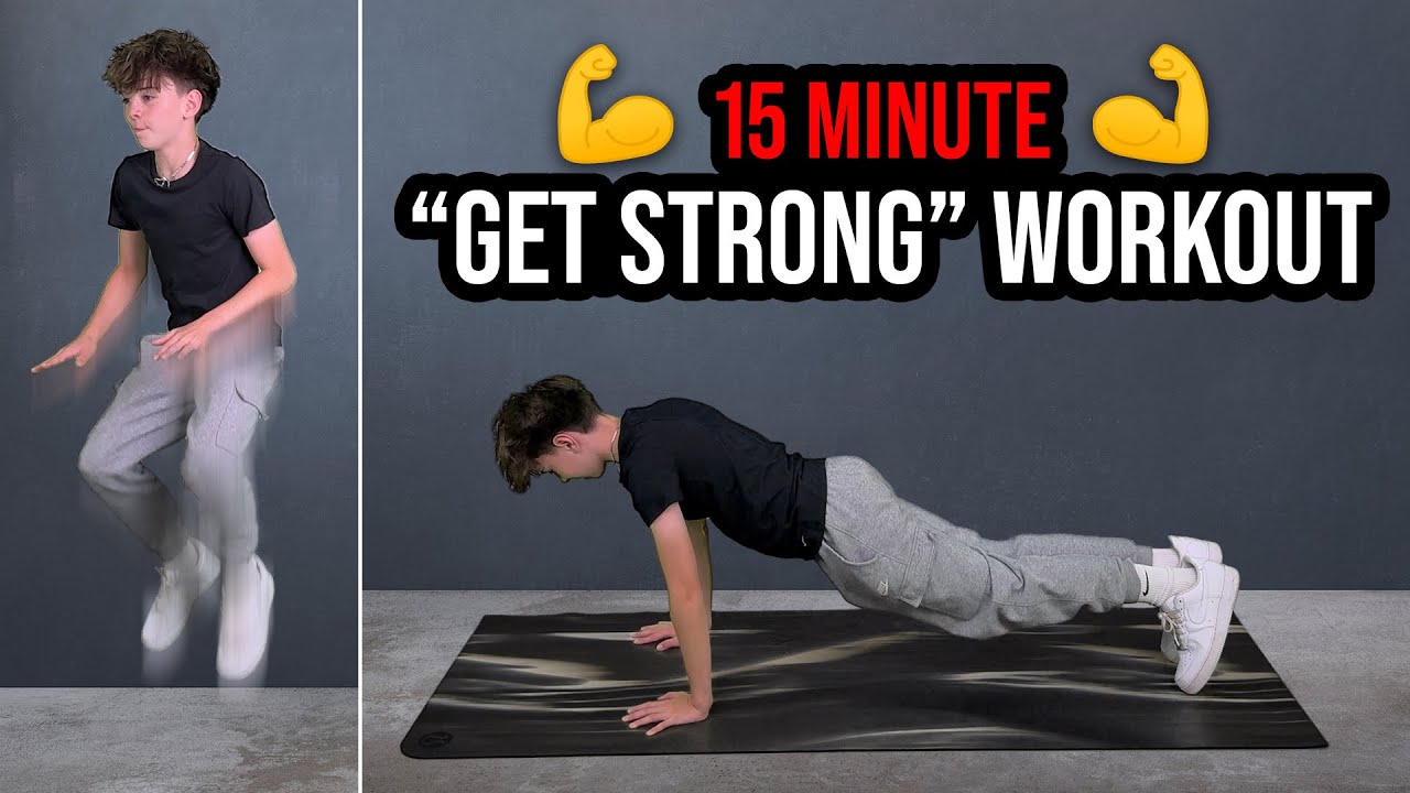 Get STRONGER & FASTER With This Kids Workout! (15-Min Kids Exercises) @GreysonPumple