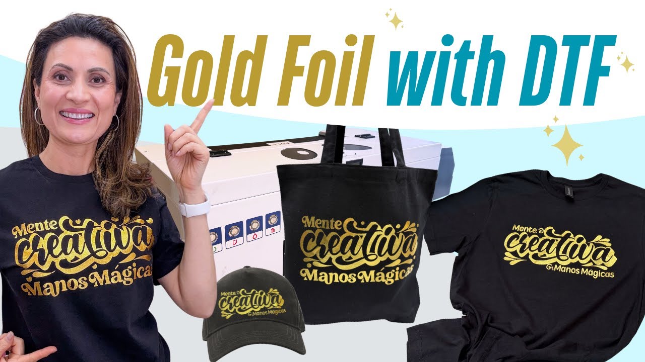 How to Customize T-Shirts with Gold Foil ✨ Using DTF Printing ✨ | Step-by-Step Tutorial