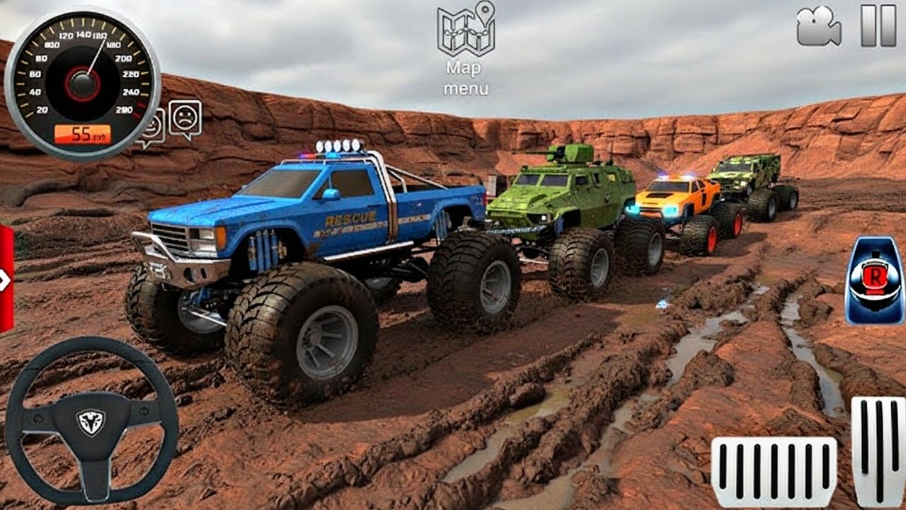 Monster Truck Hardcore Offroad Roads Android Gameplay  