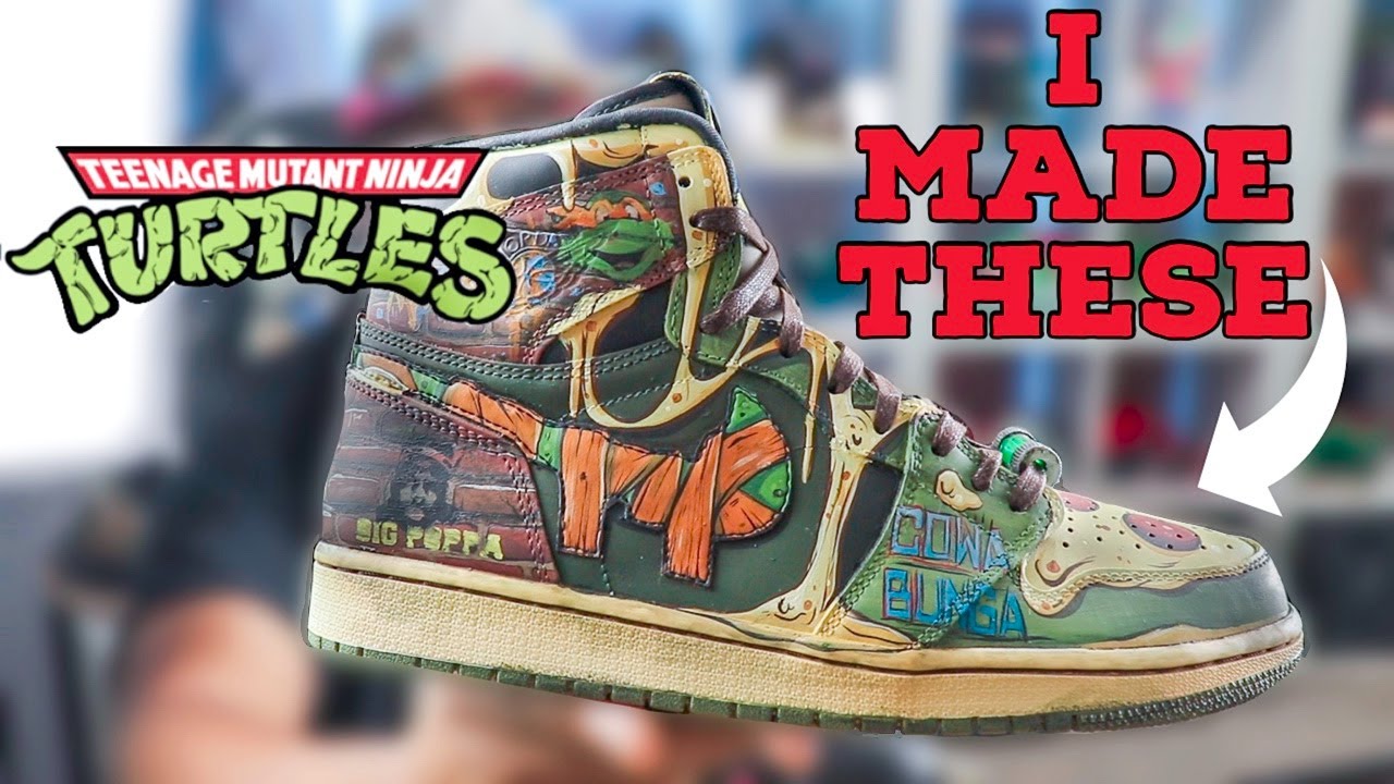 Ninja Turtle Custom Shoes #custom #TMNT