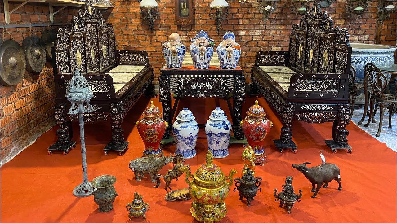 21/1/2026.Bộ bàn ngũ Sơn đại gỗ gõ.Bộ Tam đa cung hỷ.Gốm tàu xưa.Đồng Xưa pháp lam xưa 0973.629.296