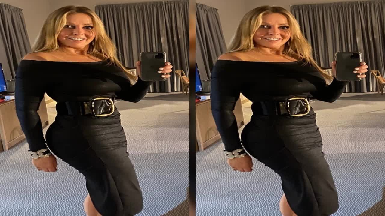 VOR BLIMEY! Carol Vorderman, 60, shows off unbelievable figure in skintight leather dress on night o