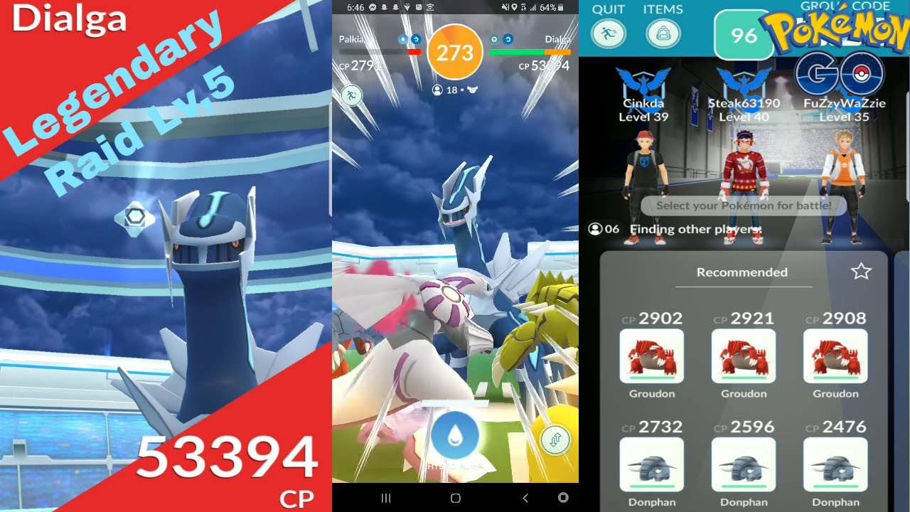 Pokemon Go Gen 4 Dialga Raid!