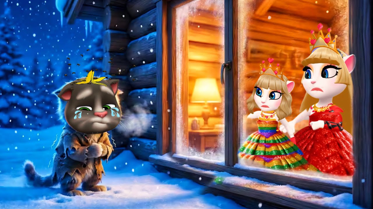 A kind family changes the life of a poor cat forever 😘 my Talking Angela'm 2 and my Talking Tom 2 