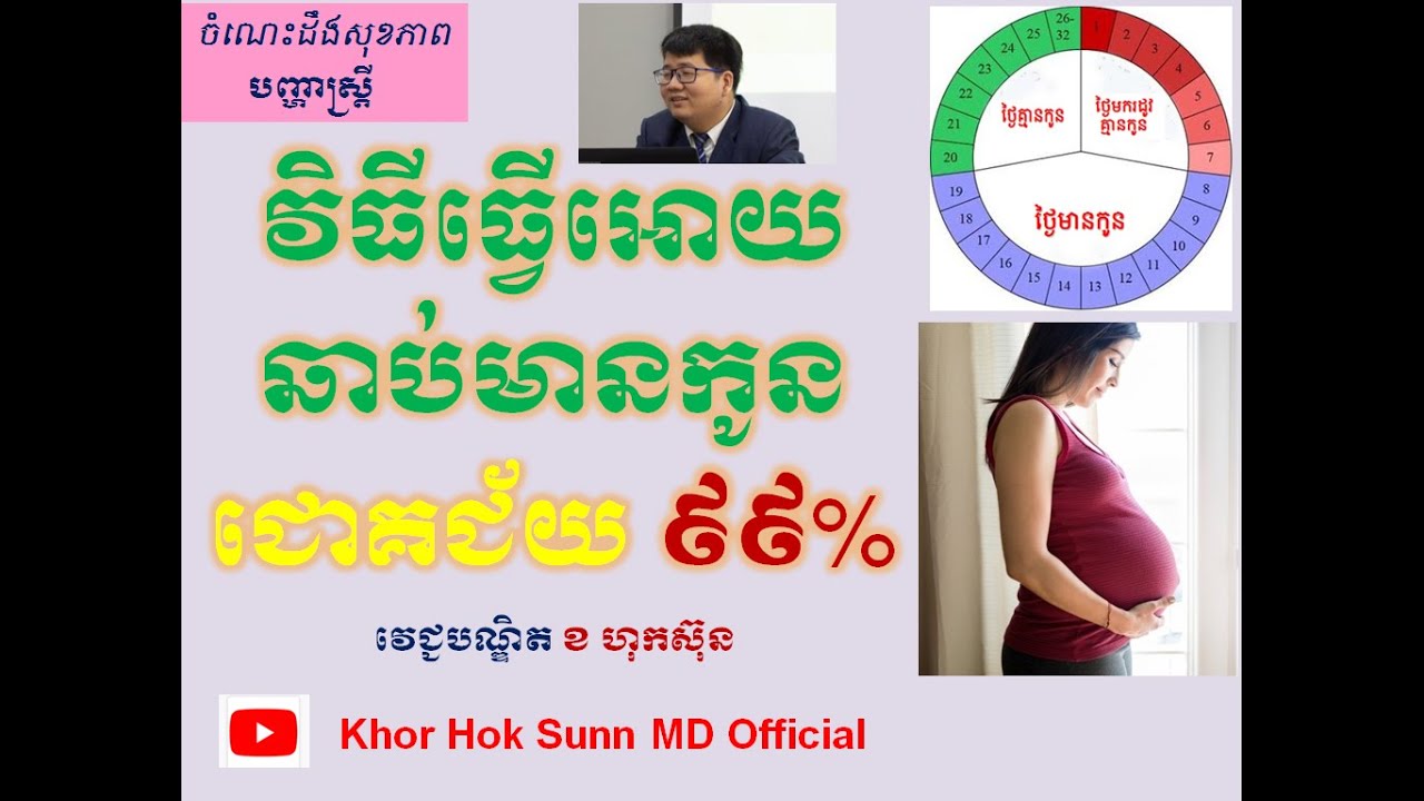 វិធីធ្វើអោយឆាប់មានកូនជោគជ័យ ៩៩%/ Method to get baby earlier success 99% l Khor Hok Sunn MD Official