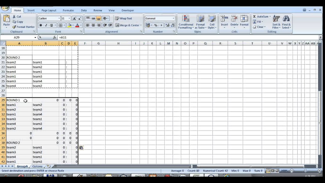 How to update tournament template