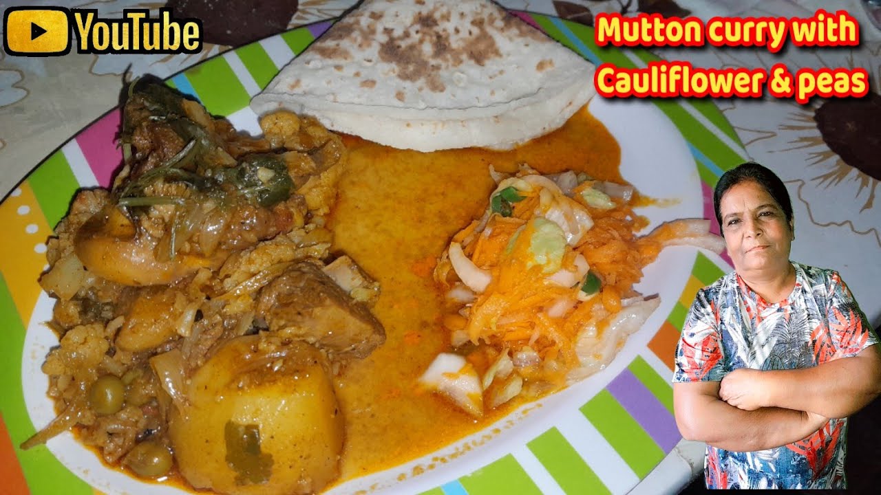 How I cook mutton curry with Cauliflower and peas. A delicious winter curry.#muttoncurryrecipe