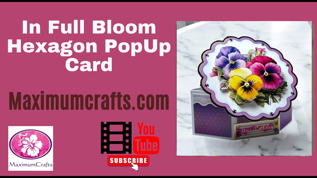 In Full Bloom Hexagon Pop UP card