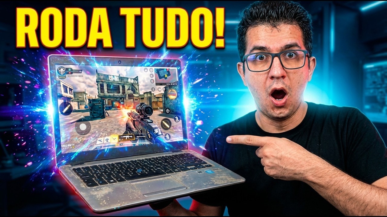 😱Instalei o EMULADOR Android MAIS LEVE de 2026 no PC Fraco (Roda Tudo?)