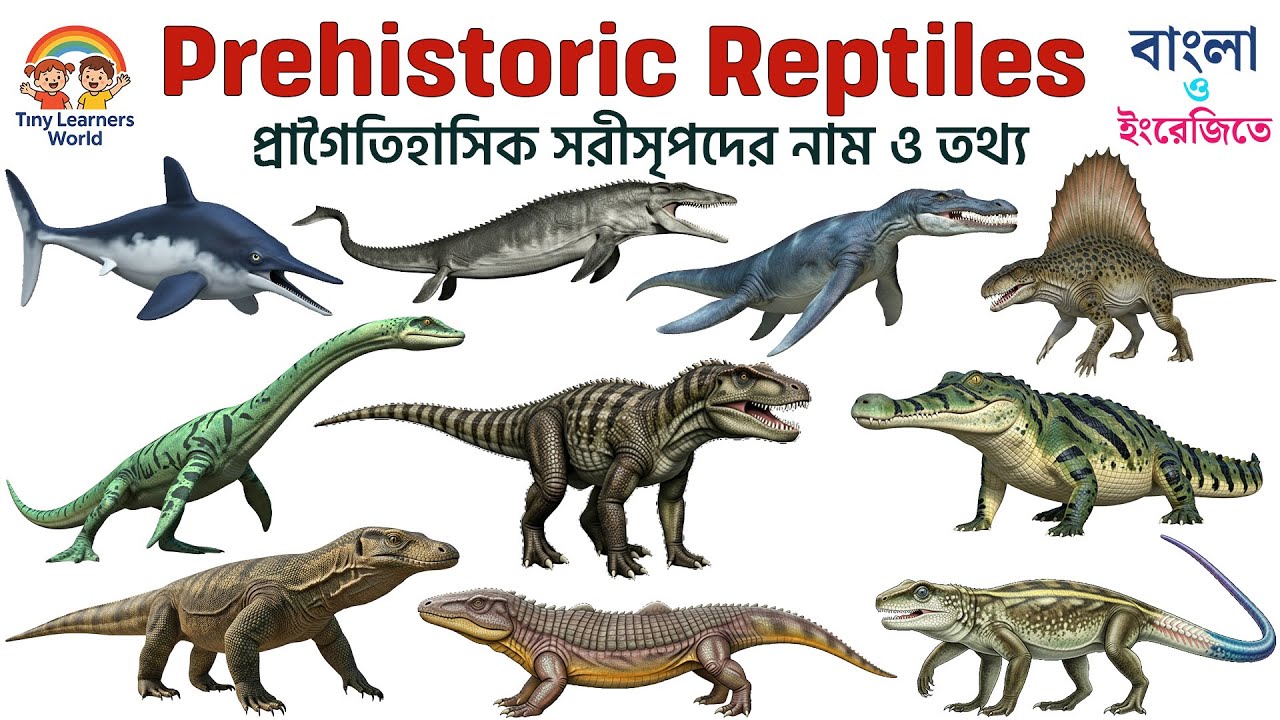 প্রাগৈতিহাসিক সরীসৃপ | Prehistoric Reptiles | ১০টি প্রাচীন সরীসৃপের নাম ও পরিচয় #PrehistoricReptiles