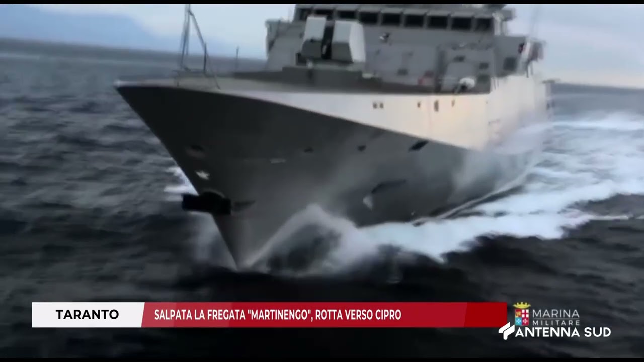 07 MARZO 2026   TARANTO   SALPATA LA FREGATA ''MARTINENGO'', ROTTA VERSO CIPRO