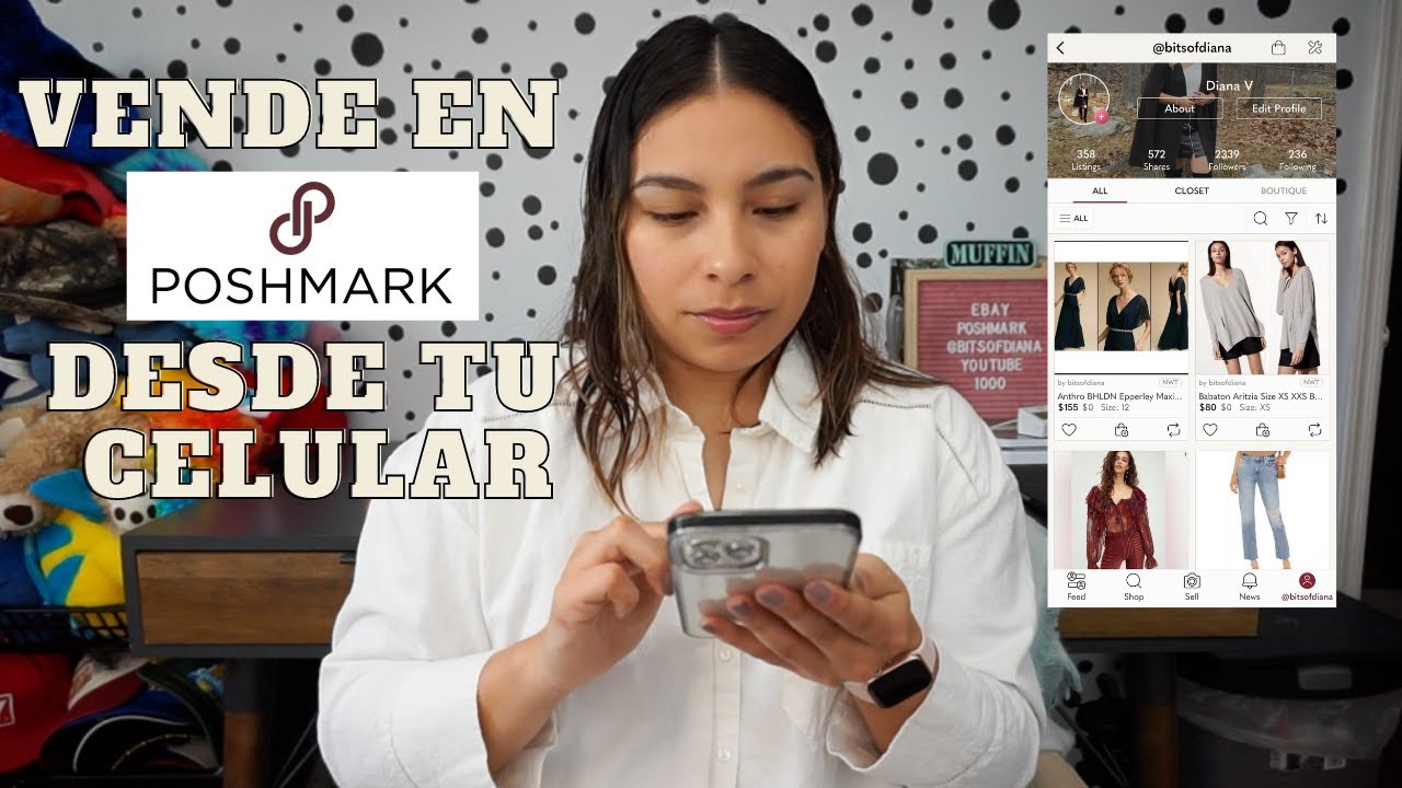 Como vender en Poshmark desde tu celular paso por paso para principiantes 2022| Diana Velez
