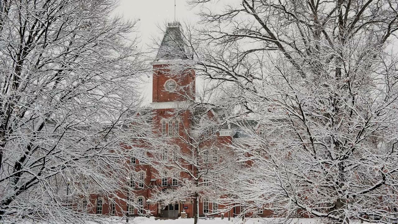 Enjoy an hour of Ohio State winter ambience