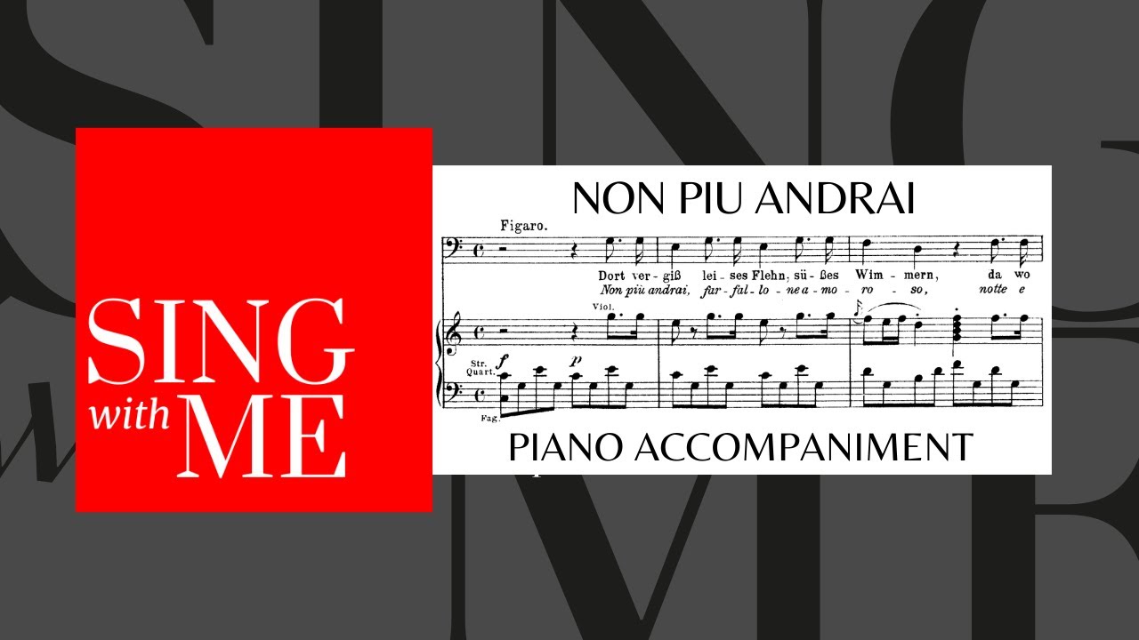 Non piu andrai - Accompaniment - Mozart