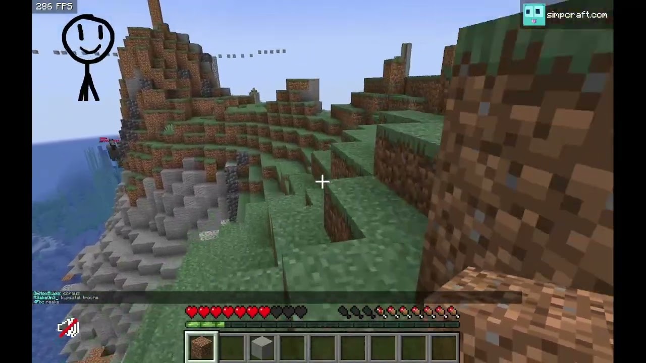 ich habe versucht toobads haus auf dem simpcraft server zu finden.