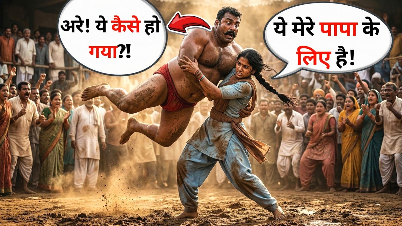 1 करोड़ की शर्त! 😱 | बीमार पिता के लिए बेटी अखाड़े में उतरी | घमंडी पहलवान की कहानी