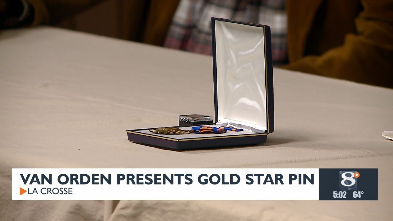 Van Orden Presents Gold Star Pin