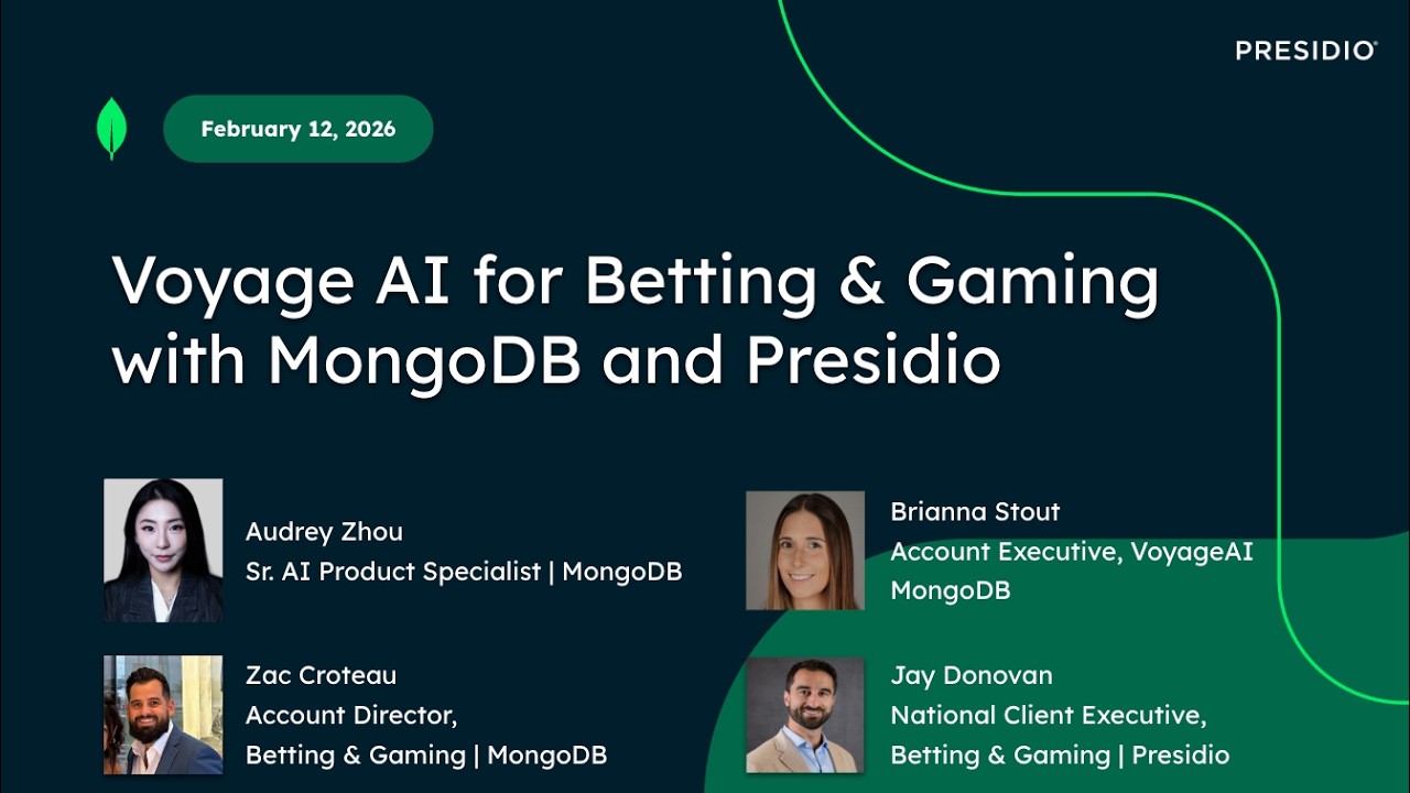 How Modern Sportsbooks Can Use Embeddings & Reranking to Win with MongoDB and Presidio