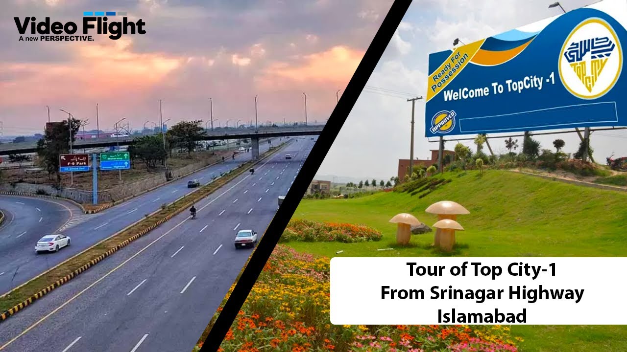 Traveling From Srinagar Highway Islamabad towards Top City-1 Islamabad Near New Islamabad Airport