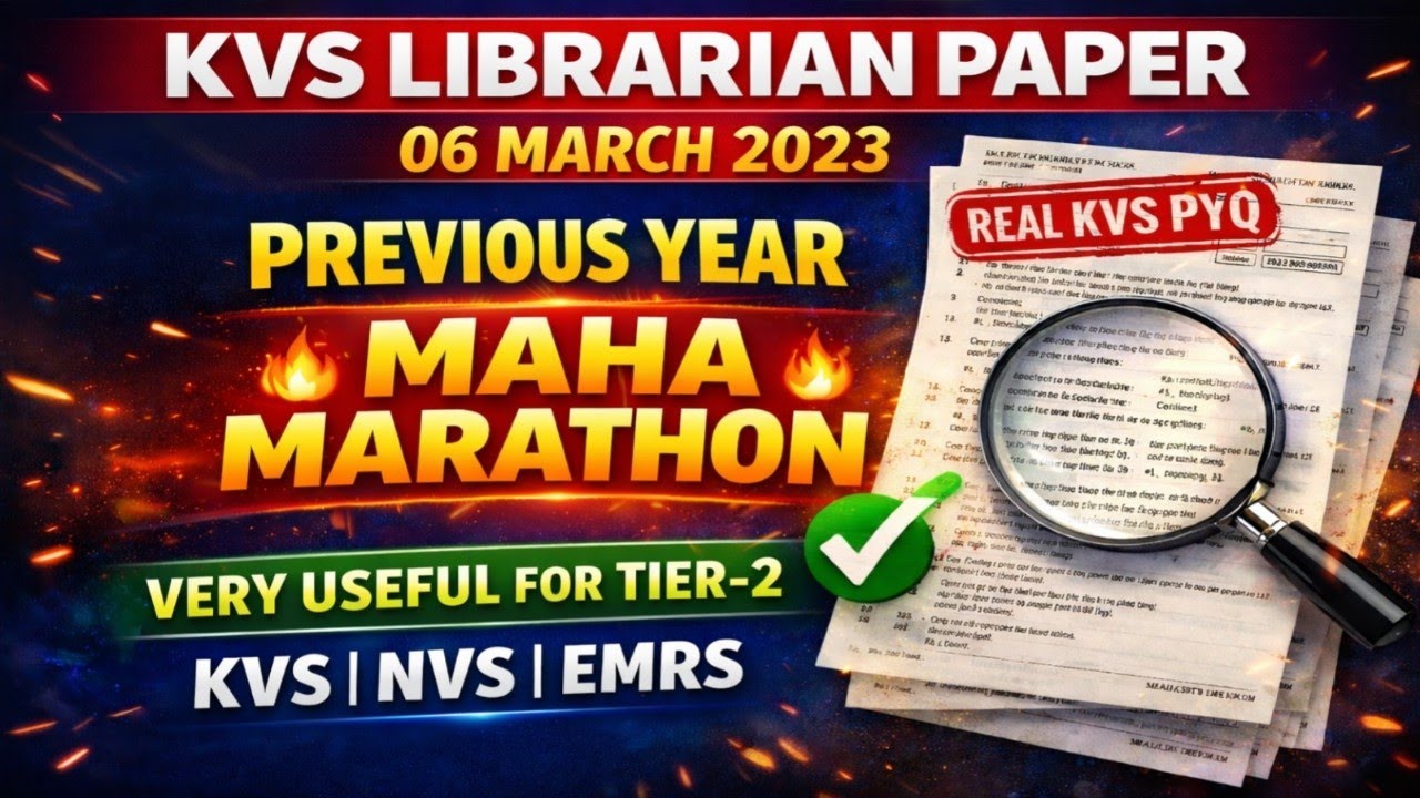 EMRS / KVS TGT Librarian Tier-2 2026 🔥 Descriptive+Objective |Maha Marathon ⚡ Paper Yahi Se Aayega!