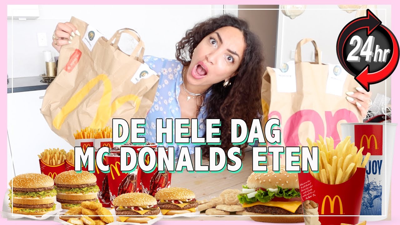 HELE DAG MC DONALDS ETEN CHALLENGE + MUKBANG // Larissa Bruin