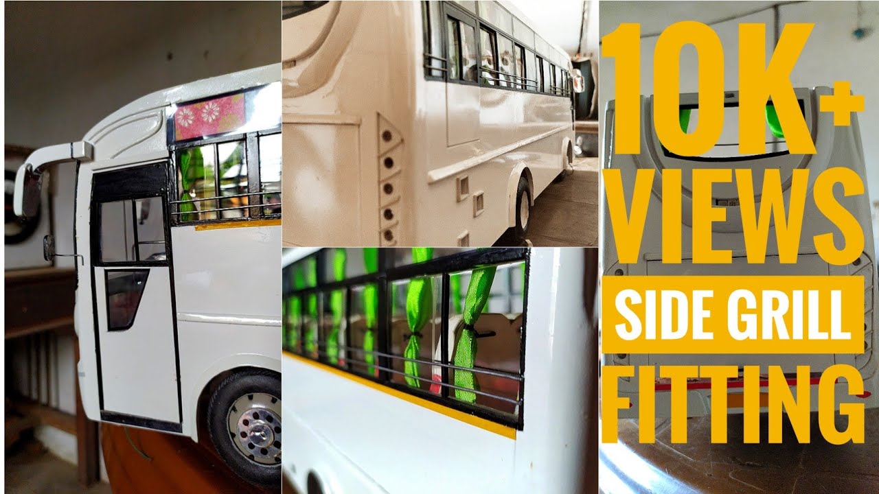 🚌TOURIST BUS MINIATURE BACK GLASS & SIDE WINDOW GRILL FITTING 🧰