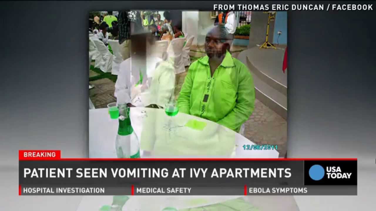 Dallas Ebola patient was seen vomiting outside home