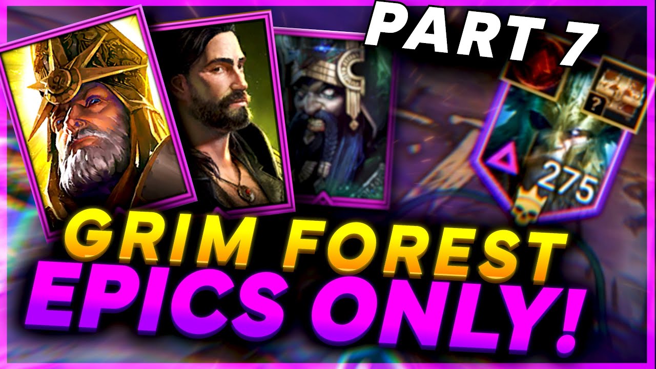 THE HARDEST PART! Grim Forest Purple Stages With Only Epic Champions! | Raid Shadow Legends