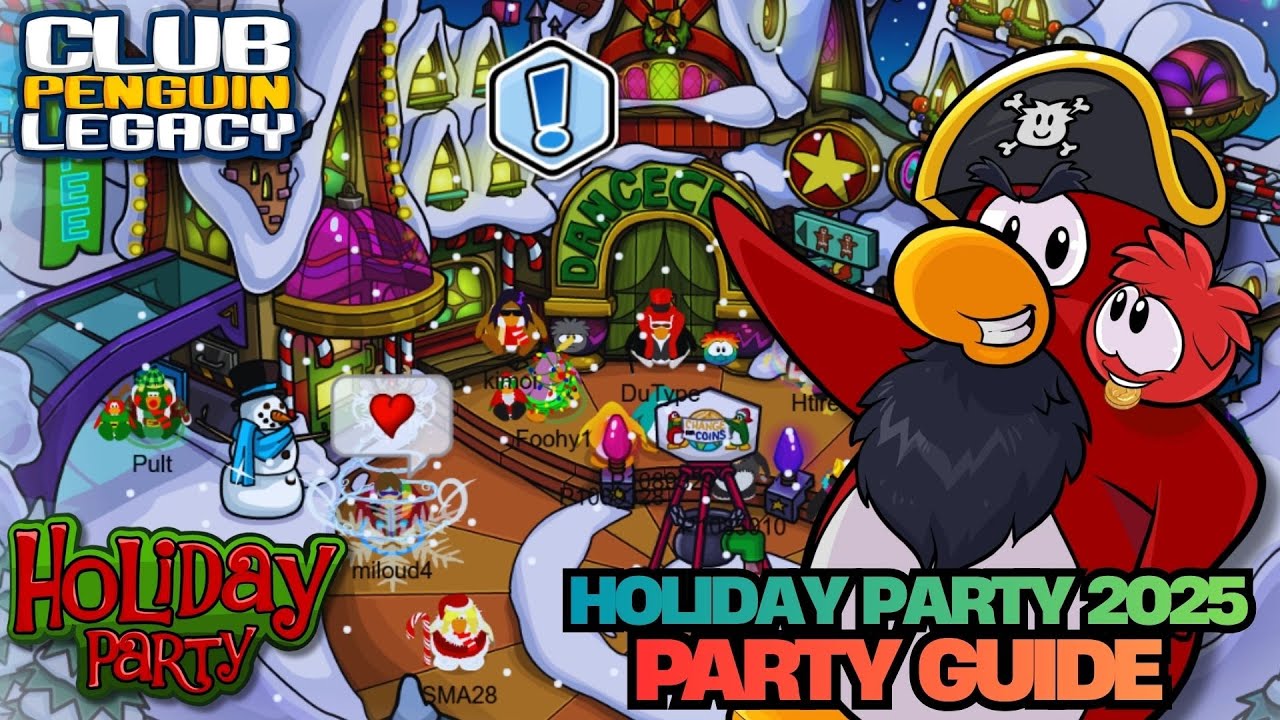 HOLIDAY PARTY 2025 GUIDE! QUESTS, STAMPS & FREE ITEMS!🎄✨ | Club Penguin Legacy