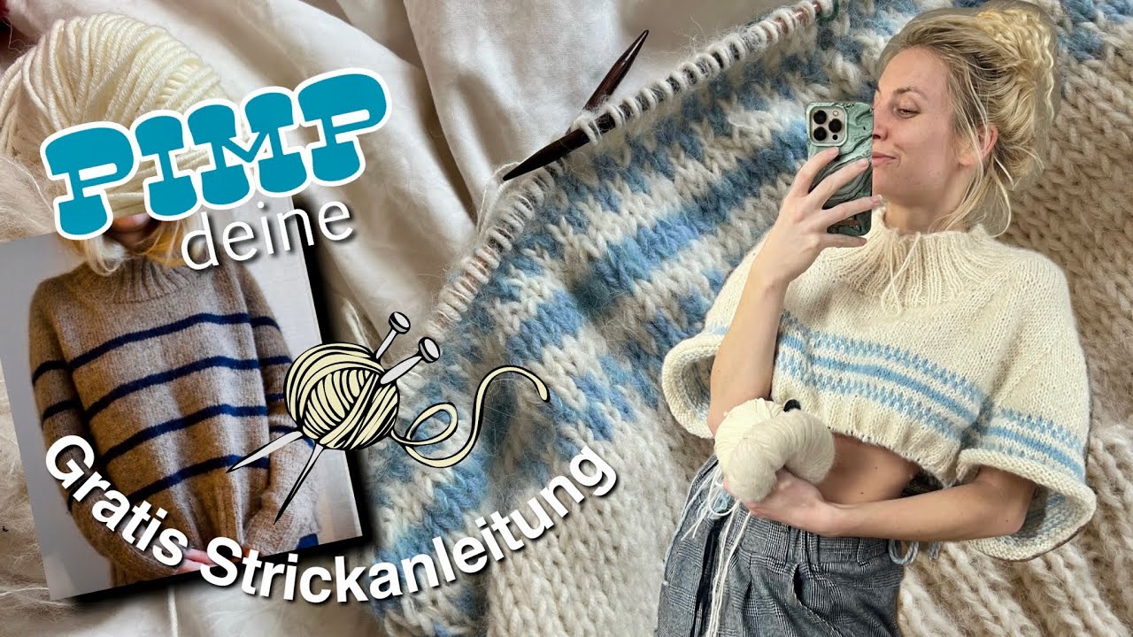 Tutorial-VLOG🧶mein erster Versuch Fair-Isle zu stricken, während ich mit Angina im Bett chille (1/2)