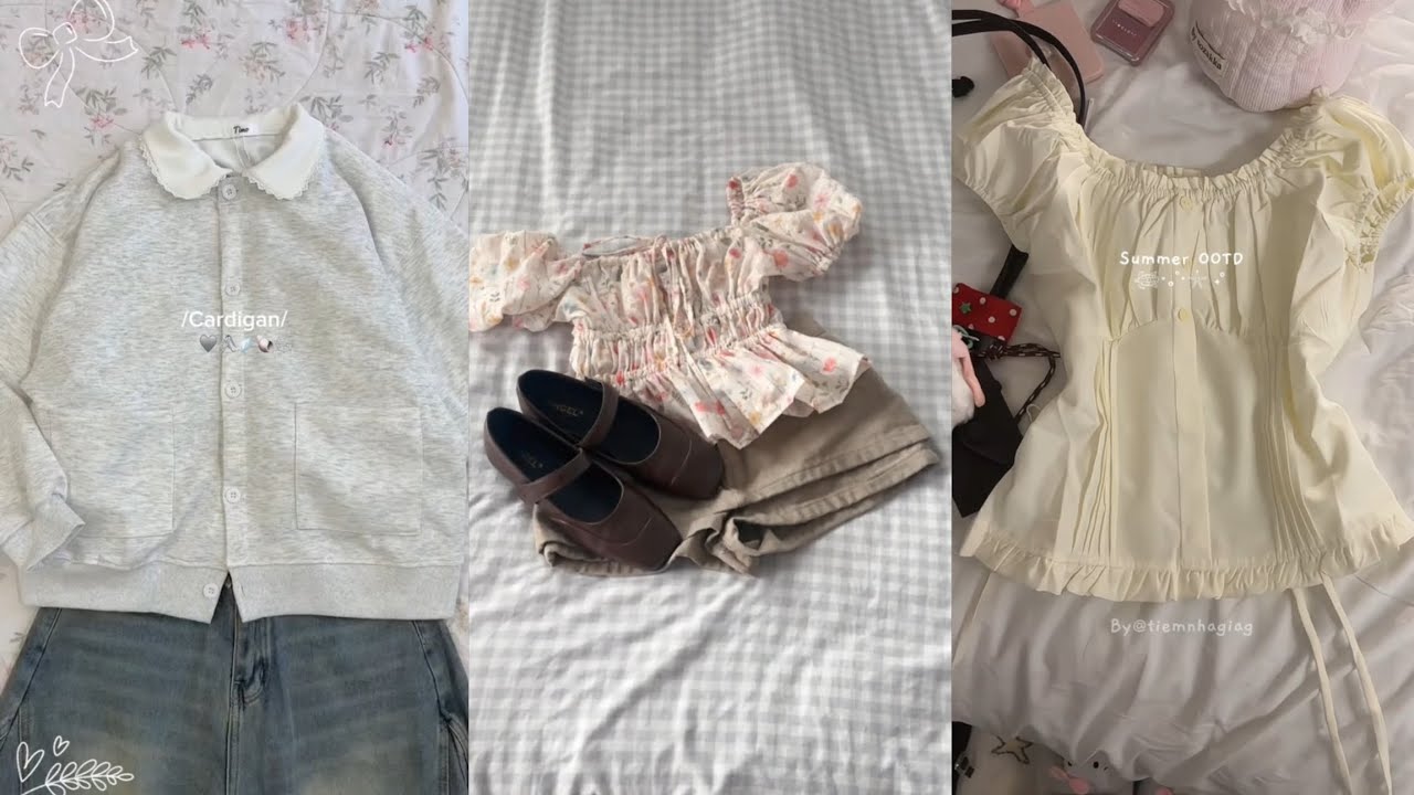 【Shopee Haul】Tổng hợp &aacute;o kho&aacute;c, babydoll, v&aacute;y đi chơi cho c&aacute;c n&agrave;ng⋆｡‧˚ʚ🍓ɞ˚‧｡⋆