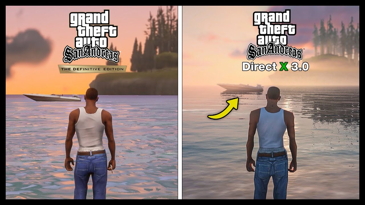 GTA San Andreas: The Definitive Edition vs DirectX 3.0 - Graphics Comparison