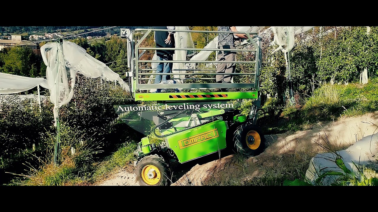 Carro raccolta frutta elettrico COMPACT - con piattaforma [V11]