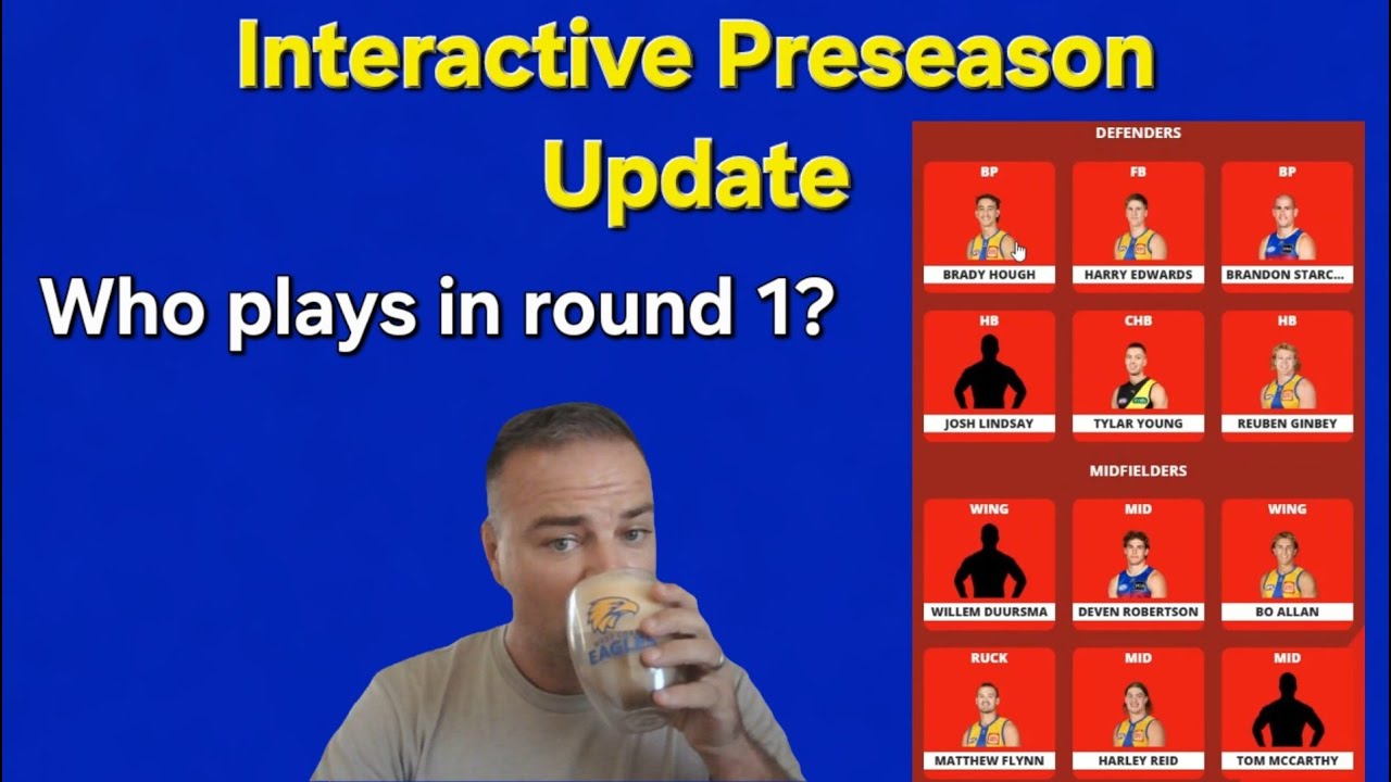 West Coast round 1 squad: An interactive preseason update