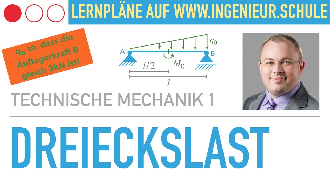 Dreieckslast berechnen &ndash; Technische Mechanik 1